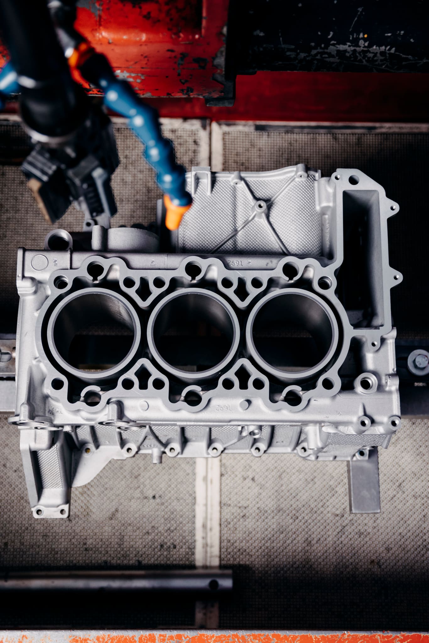 Cylinder liner being press-fit into an engine block